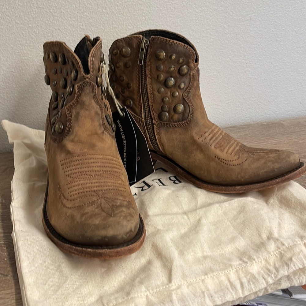 Liberty Black cowboy booties